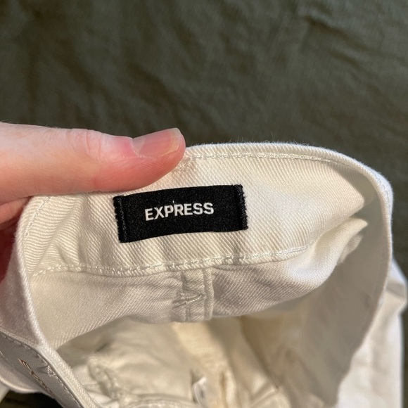 Express White Straight Jeans - Picture 3 of 7